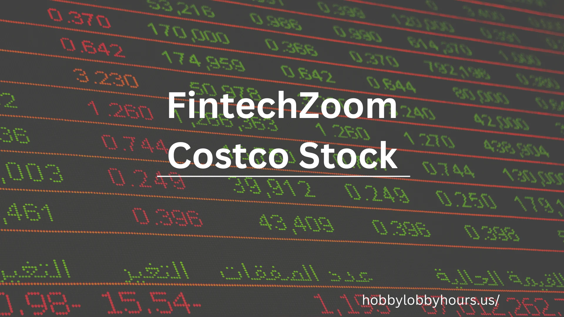 FintechZoom Costco Stock