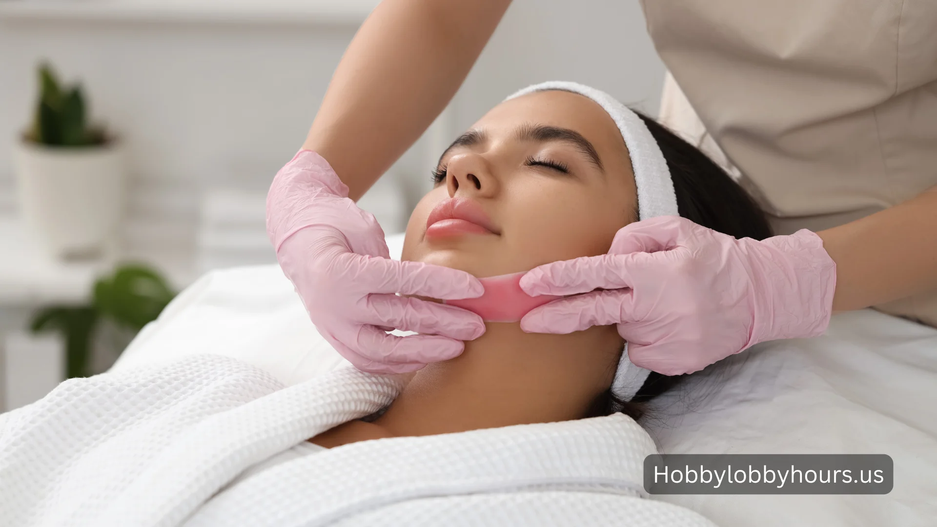 Soft wax applied to the leg by a professional