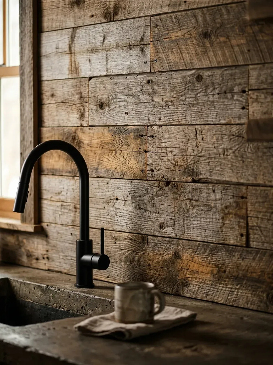 High-end close-up of classic white subway tile backsplash with contrast charcoal grout in a farmhouse kitchen